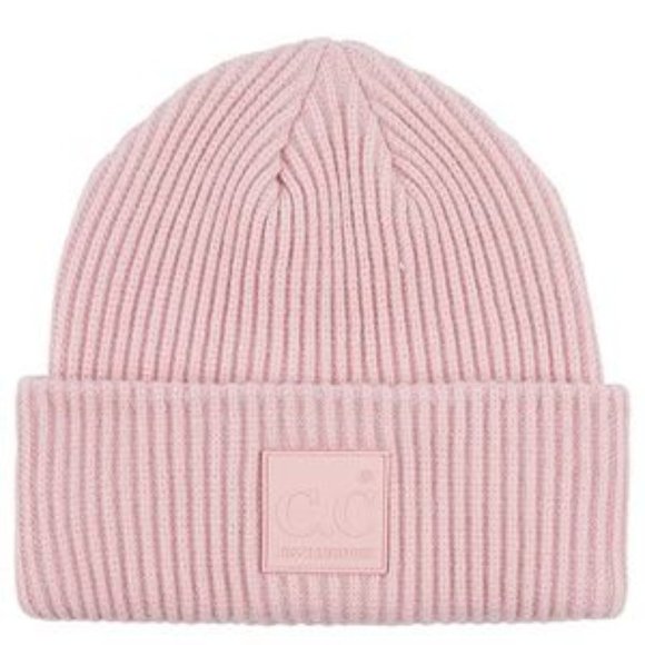 C.C Solid Color Ribbed Beanie Hat - Picture 1 of 1